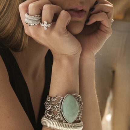 925 Silver Ring with Gemstone