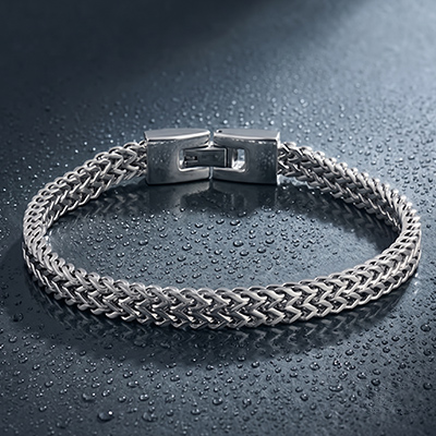 silver mens bracelet